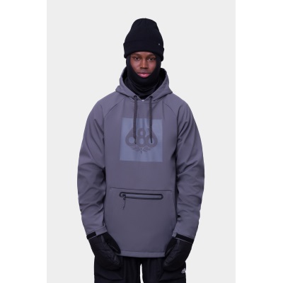 686 Men's Waterproof Hoody 防水連帽中層/外套- Rhino Grey - ALL