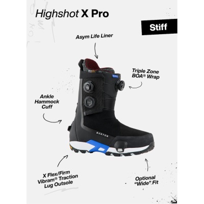 Burton Men's Highshot X Pro Wide Step On® Boots 25/26 男款雪鞋
