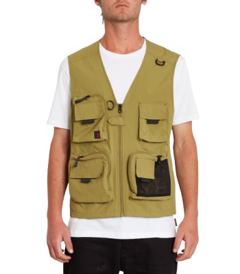 Volcom LOOSE TRUCKS VEST - OLD MILL 休閒多口袋背心