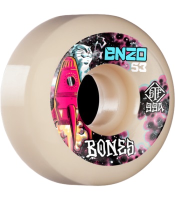 Bones Wheels PRO STF Skateboard Wheels ENZO BEERUS 53mm V5 SIDECUT 99a (4 pack) 技術板輪子