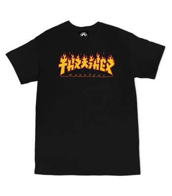Thrasher GODZILLA FLAME T-Shirt - BLK 短袖T恤