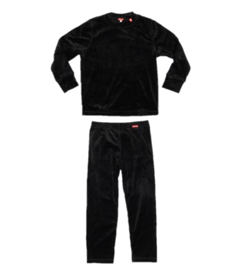 Airhole Junior Milk Fleece Thermal Set 兒童款抓絨保暖排汗衣褲 - Black