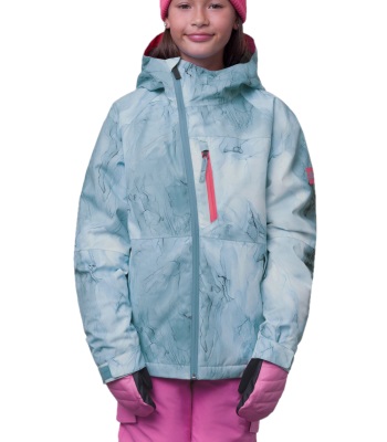 686 Girl's Hydra Insulated Jacket 青少女款滑雪外套 - Steel Blue Marble