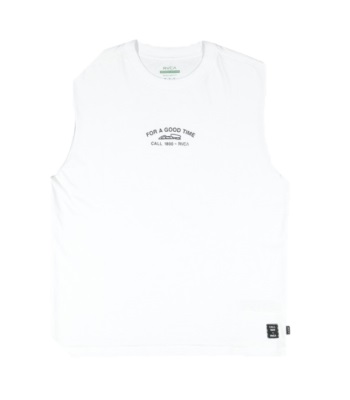 RVCA Men's Good Time Muscle 無袖T恤 - White