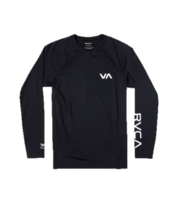 RVCA Men's LS Rashguard 長袖防曬防磨衣 - Black