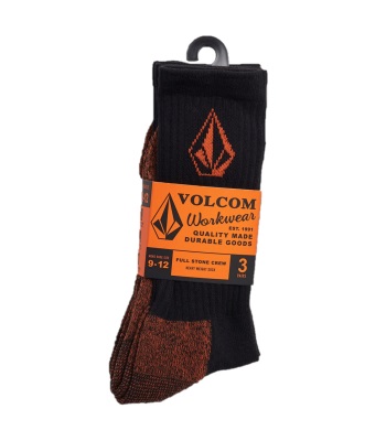 Volcom Men's Workwear Socks (3-Pack) 長襪 - Black