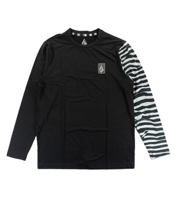 Volcom Men's Ramp Stone LS Rashguard 長袖防曬防磨衣 - Black