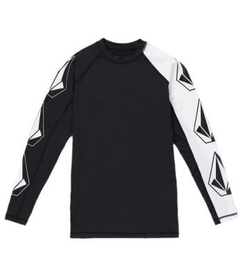 Volcom Men's Surf Vitals Robinson LS Rashguard 長袖防曬防磨衣 - Black