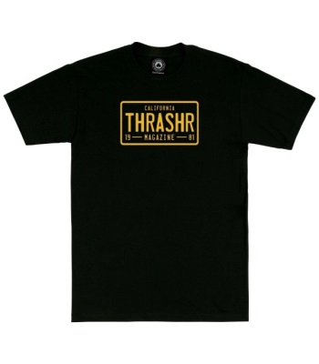 Thrasher License Plate 短袖T恤 - Black