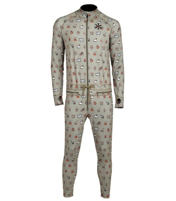 Airblaster Men's Hoodless Ninja Suit 連身款排汗衣褲 - Shroom Camp