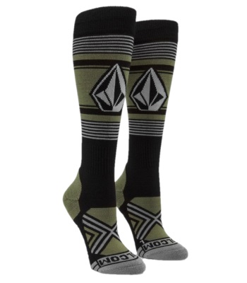 Volcom Women's Stone Lines OTC Socks 滑雪襪 - Lichen Green