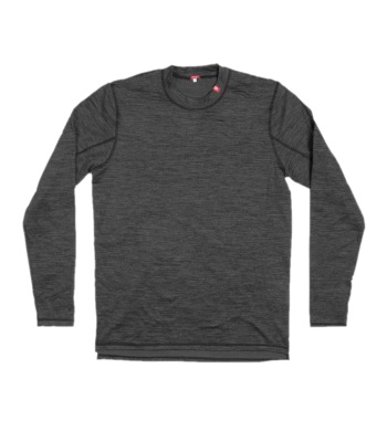 Airhole Men's Waffle Fleece Thermal Top 透氣網格刷毛排汗衣 - Black