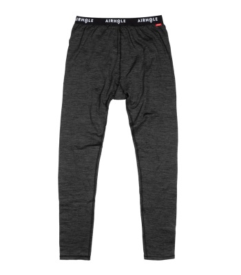 Airhole Women's Waffle Fleece Thermal Bottom 透氣網格刷毛排汗褲 - Black