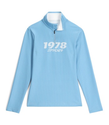 Spyder Women's Vivid 1/2 Zip 半開襟式底層衣 - Blue Drift