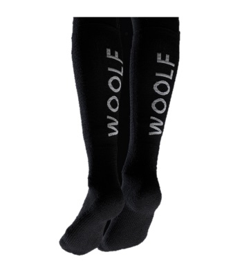 Woolf Ulsaak Torset Thin Merino Wool Socks 羊毛滑雪襪 - Black