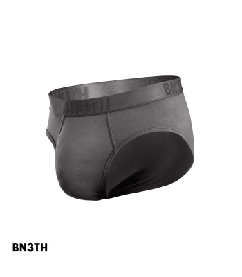 BN3TH Classic Brief Solid With Fly 3D立體囊袋內褲 經典天絲前開襠三角褲 - 石磨灰