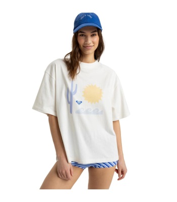Roxy Seaside Cliff 短袖T恤 - White