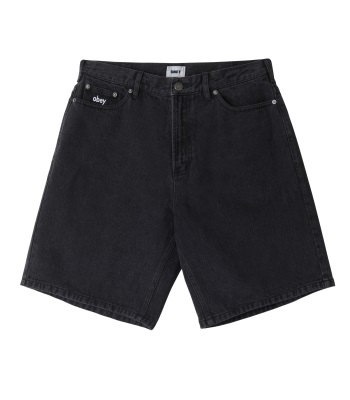 Obey Bigwig Baggy Denim Shorts 寬板牛仔短褲 - Faded Black