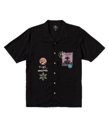 Volcom Men's Filip Rygalski Woven Shirt 短袖襯衫 - Black