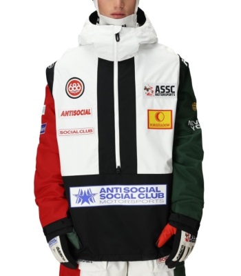 686 x ASSC F1 Shell Anorak 半開襟式滑雪外套 - ASSC White
