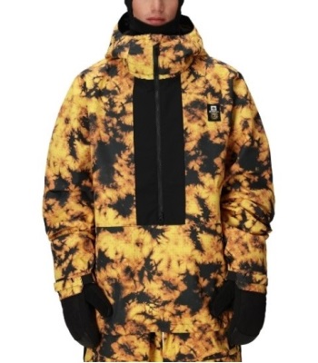 686 x Sublime Shell Anorak 聯名款半開襟滑雪外套 - Orange Tie Dye