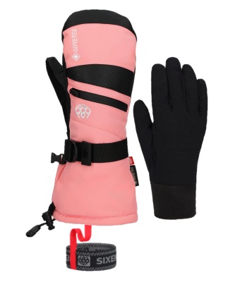 686 Women's Gore-Tex Gauntlet Mitt 三合一滑雪手套(附內層) - Geranium Pink