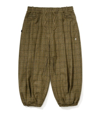 Bsrabbit Dsxbs Classic Wool New Super Wide Ventilation Jogger Pants 超寬透氣長褲 - Khaki Check