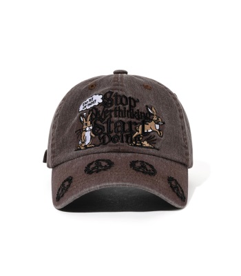 Bsrabbit Overthinking Cotton Cap 潮流帽 - Dark Brown