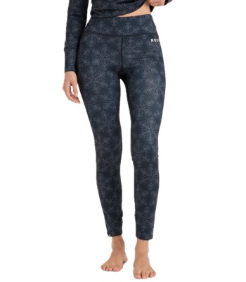 Roxy Women's Daybreak Brushed Pants 排汗褲 - Black Snowflakes