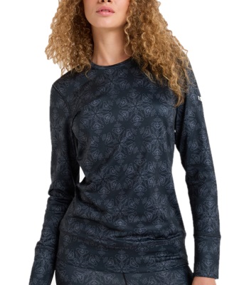 Roxy Women's Daybreak Brushed Top 排汗衣 - Black Snowflakes