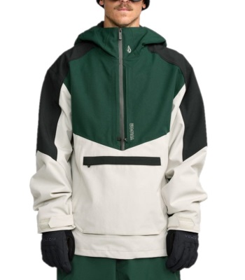 Volcom Men's Brighton Pullover 半開襟式滑雪外套 - Stone