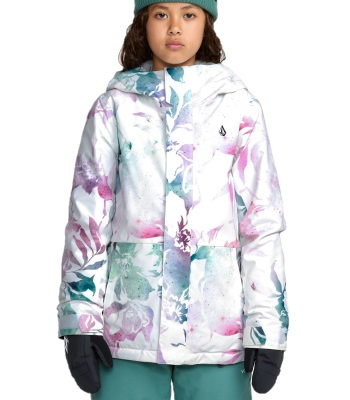 Volcom Junior's Sass'N'Fras Insulated Jacket 青年款滑雪外套 - White