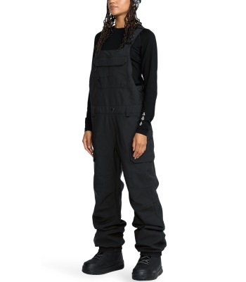 Volcom Women's Creston 3D Stretch Bib Overall 吊帶款滑雪褲 - Black