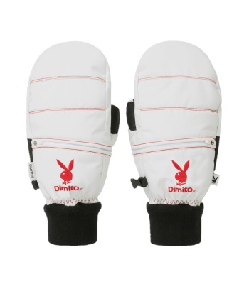 Dimito x PlayBoy Stitched Easy Zip Mitten 聯名款滑雪手套 - Off White