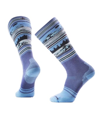 Smartwool 中量減震羊毛印花滑雪襪 - 暮雪地摩托車