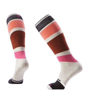 Smartwool 女款輕量減震羊毛印花滑雪襪 - 鮭魚粉