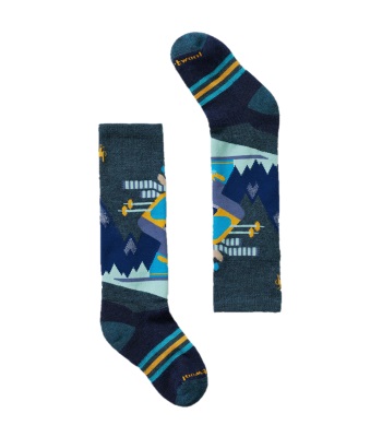 Smartwool 兒童款中量減震羊毛滑雪襪 - 麋鹿 暮光藍