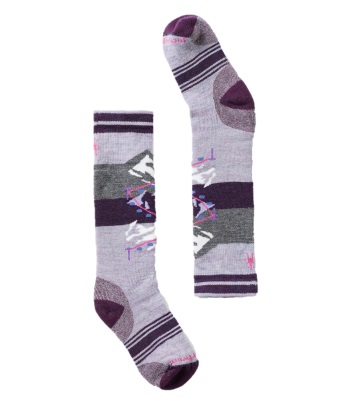 Smartwool 兒童款中量減震羊毛滑雪襪 - 纜車 淺霧紫