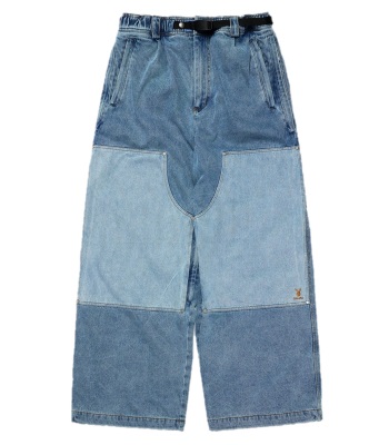 Dimito x PlayBoy Double Knee Denim Pants 聯名款滑雪褲 - Washed Blue