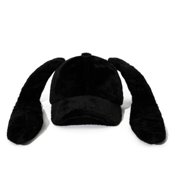 Bsrabbit Bunny Ear Faux Fur Cap 仿耳毛帽 -Black