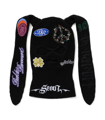 Bsrabbit Patchwork Bunny Ear Facemask 兔耳面罩