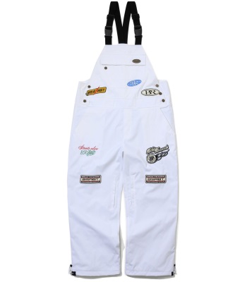 Bsrabbit Variety Patchwork Wide Bib Pants 吊帶款滑雪褲 - White