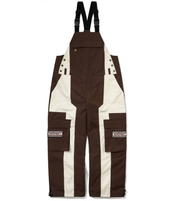 Bsrabbit Cut Panel Cargo Pocket Wide Bib Pants 吊帶款滑雪褲