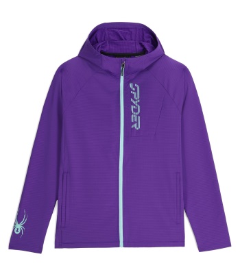 Spyder Men's Gridweb Fleece Hoodie 連帽網格絨輕量中層外套 - Deep Purple