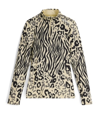 Spyder Women's Vivid 1/2 Zip 半開襟式底層衣 - Animal Print
