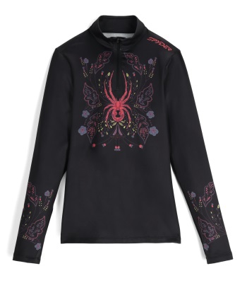 Spyder Women's Vivid 1/2 Zip 半開襟式底層衣 - Black