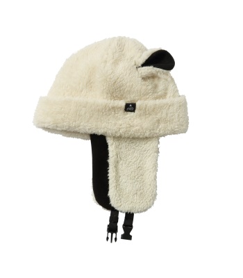 Eb's Boa Flap Beanie 遮耳毛帽 - Cream