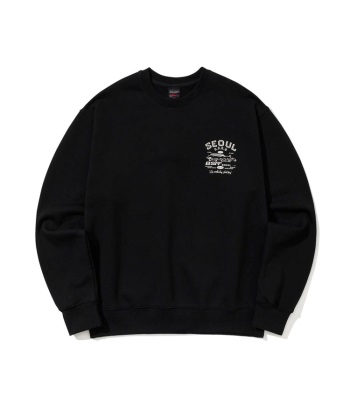 Bsrabbit Seoul Back Print Crewneck 圓領長袖T恤 - Black