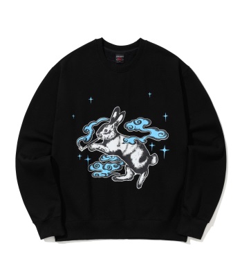 Bsrabbit Smoking Rabbit Crewneck 圓領長袖T恤 - Black