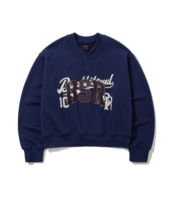 Bsrabbit Classic Henry Neck Sweatshirt Polo圓領上衣 - Deep Blue
